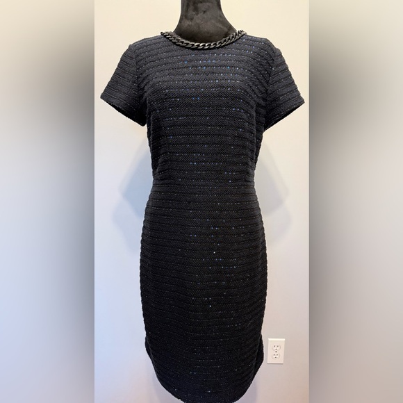 Karl Lagerfeld Dresses & Skirts - Karl Lagerfeld Navy Blue Sequins Dress- Size 6